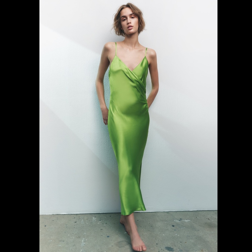 Zara draped lingerie style dress
